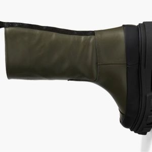 Ganni Green/Black leather ankle boot size 9. Never been worn